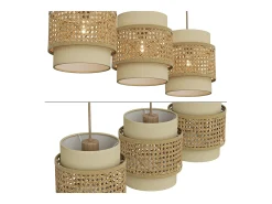3er Pendelleuchte creme 70x70x120 morten