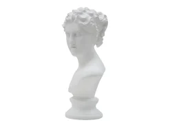 Escultura clássica decorativa de meia cabeça em poliresina H34cm Mulher Mauro Ferretti