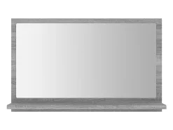Espelho de banheiro 60 x 10,5 x 37 cm madeira engenheirada cinza 02_0006900