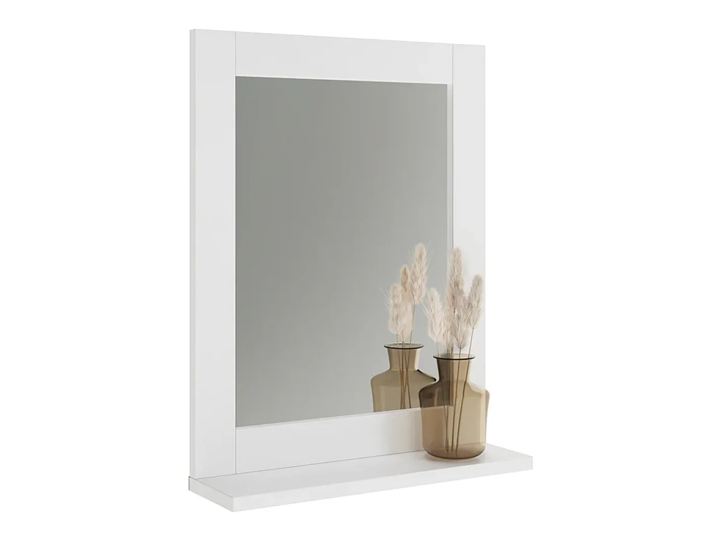 Espelho de banheiro branco 40x10x50 vilda