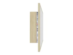 Espelho de banheiro com LED 80 x 8,5 x 37 cm acrílico cor carvalho 02_0006963