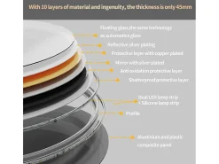 Espelho de banheiro oval LED 60x80cm com iluminação antiembaçante espelho de parede 60x80cm