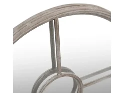 Espelho de Jardim de Ferro para Exterior 60x4 cm - Cor Areia Elegante