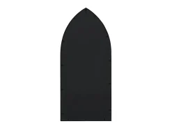 Espelho de jardim p/ uso exterior ferro 100x45 cm preto PT314162
