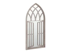 Espelho de jardim p/ uso exterior ferro 100x45 cm cor de areia PT287517