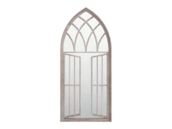 Espelho de jardim p/ uso exterior ferro 100x45 cm cor de areia PT287517