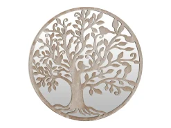 Espelho de jardim p/ uso exterior ferro 40x2,5 cm cor de areia PT908305