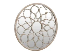 Espelho de jardim p/ uso exterior ferro 40x3 cm cor de areia PT634147