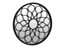 Espelho de jardim p/ uso exterior ferro 40x3 cm preto PT898710