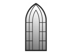 Espelho de jardim p/ uso exterior ferro 100x45 cm preto PT515506