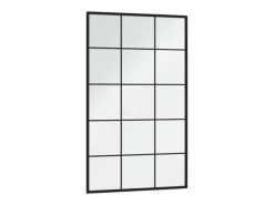 Espelho de parede 100x60 cm metal preto PT352093