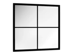 Espelho de parede 40x40 cm metal preto PT576192