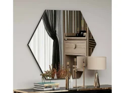 Espelho Dpegol, Espelho, Artigo de decoração de parede, Decoração com espelho, 70x2h60 cm, Preto