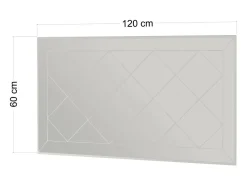 Espelho Dpessin, Espelho, Artigos de decoração de parede, DecoRação com espelho, 60x2h120 cm, Branco