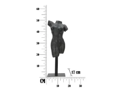 Estatueta Escultura Decorativa Busto De Mulher Em Resina Preta Afrodite Mauro Ferretti