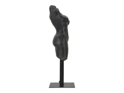 Estatueta Escultura Decorativa Busto De Mulher Em Resina Preta Afrodite Mauro Ferretti
