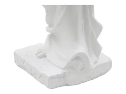 Estátua de mesa decorativa clássica em poliresina branca H49cm Grego Mauro Ferretti