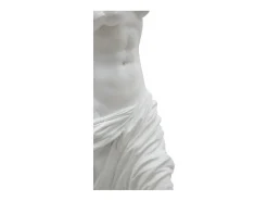 Estátua de mesa decorativa clássica em poliresina branca H49cm Grego Mauro Ferretti