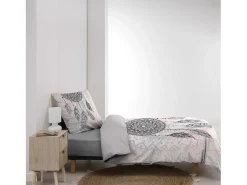 Jogo de Cama 2 Peças Namasté 140x200 cm Rosa 100% Algodão Macio e Fácil de Manter
