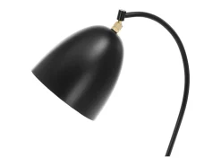 Luminária de chão em arco com cúpula metálica móvel 40 watts altura 125 cm ferro com pintura eletrostática preta 14_0009213