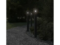 Luminária de chão externa 110 cm em aço inoxidável preto 02_0042505