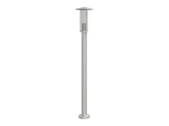 Luminária de chão externa prateada de 100 cm em aço inoxidável modelo 02_0042514