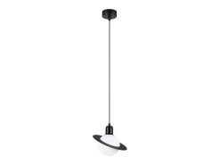 Luminárias pendentes Gloxo moderno, aço - 1 fontes de luz 3000K - L.20 x H.125 cm - preto