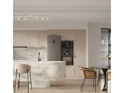 Lustres Torim moderno, aço - 6 fontes de luz 3000K - L.77 x H.125 cm - branco