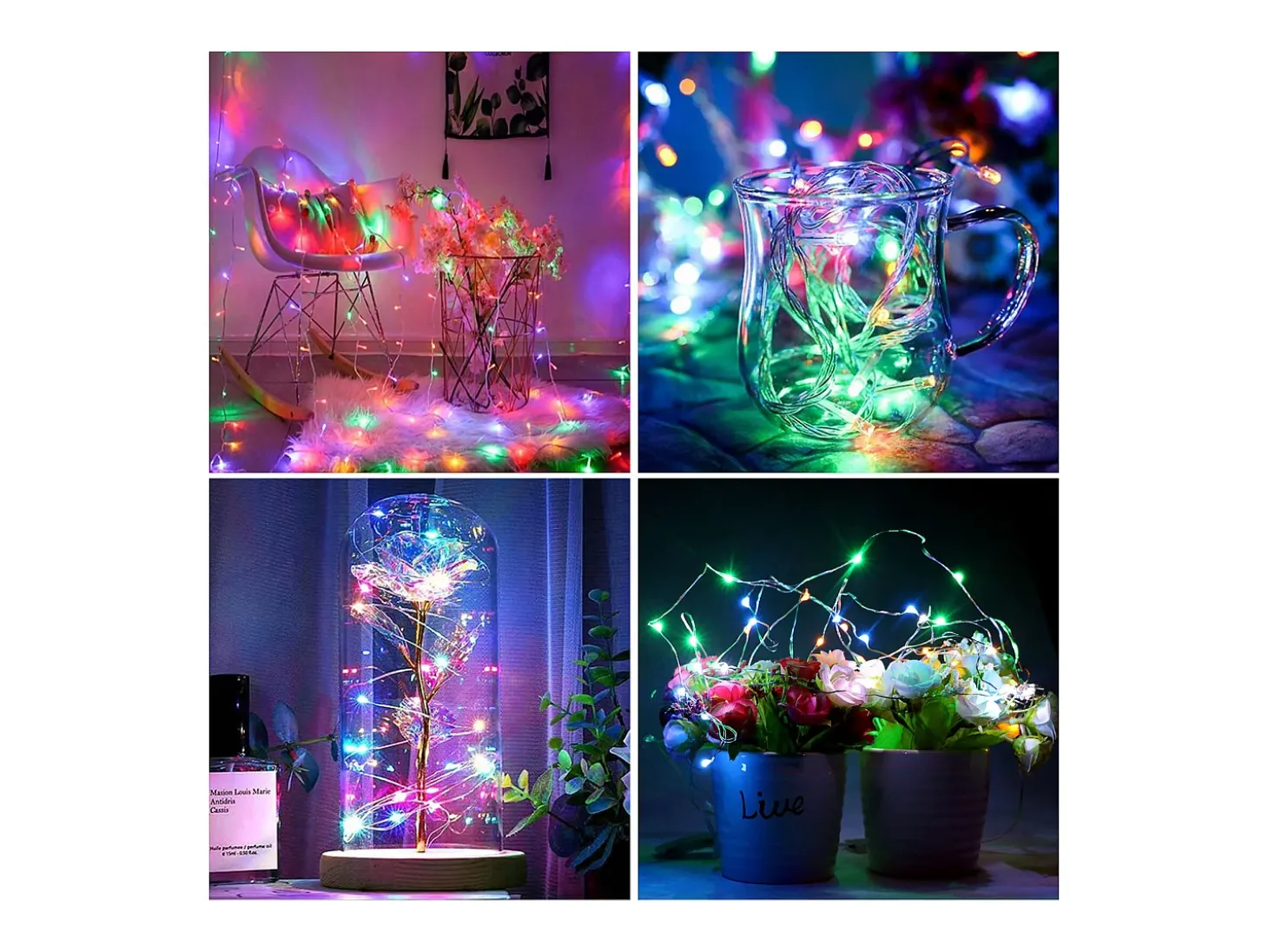 100M 600 LED String Lights Carnaval Casamento Exterior Iluminação de Jardim Interior, Multicolorido