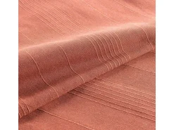Manta lisa "Lucile" 220x240 cm em algodão-poliéster rosa, macia e resistente, lavável à mão