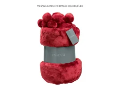 Manta Tender Pompons Neve 130 x 170 cm