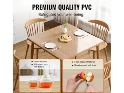 Mantel SucceBuy Protetor de Mesa em PVC 30 X 30 CM, Protetor de Escritório em Plástico Transparente 0.15CM de Espessura