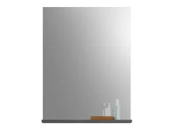Miroir de salle de bain SCOTT – Gris foncé – 60x79x18 cm