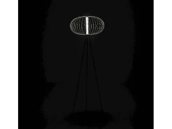 Mizar - Candeeiro de pé LED em aço preto