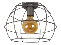 Plafonier TOSEL ARMILARE metal globo antracite D25 x H28 cm