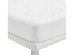 Protetor de colchão acolchoado de algodão antialérgico 135x196 cm branco