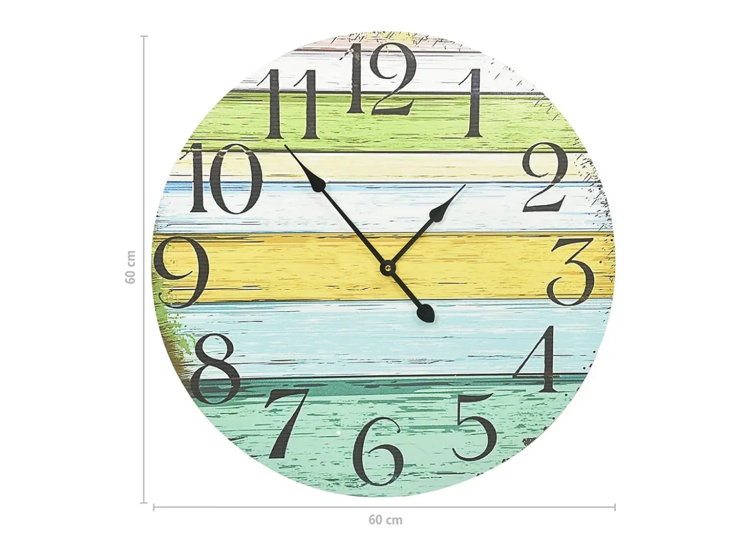 Relógio de parede 60 cm MDF multicor PT131871
