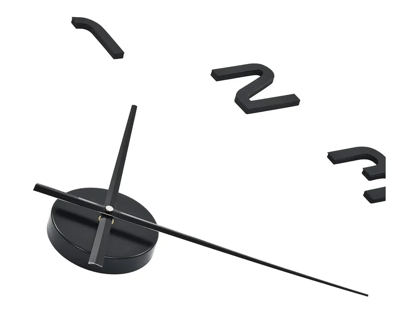 Relógio de parede 3D com design moderno 100 cm XXL preto PT225314
