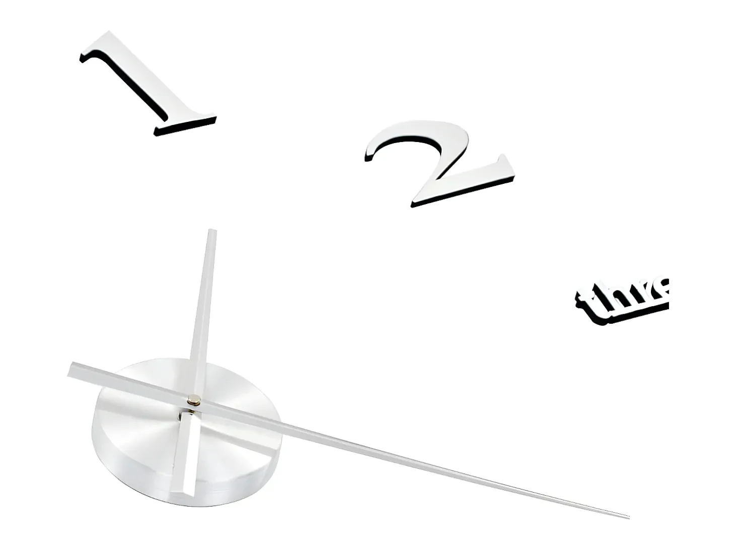 Relógio de parede 3D com design moderno 100 cm XXL prateado PT914398