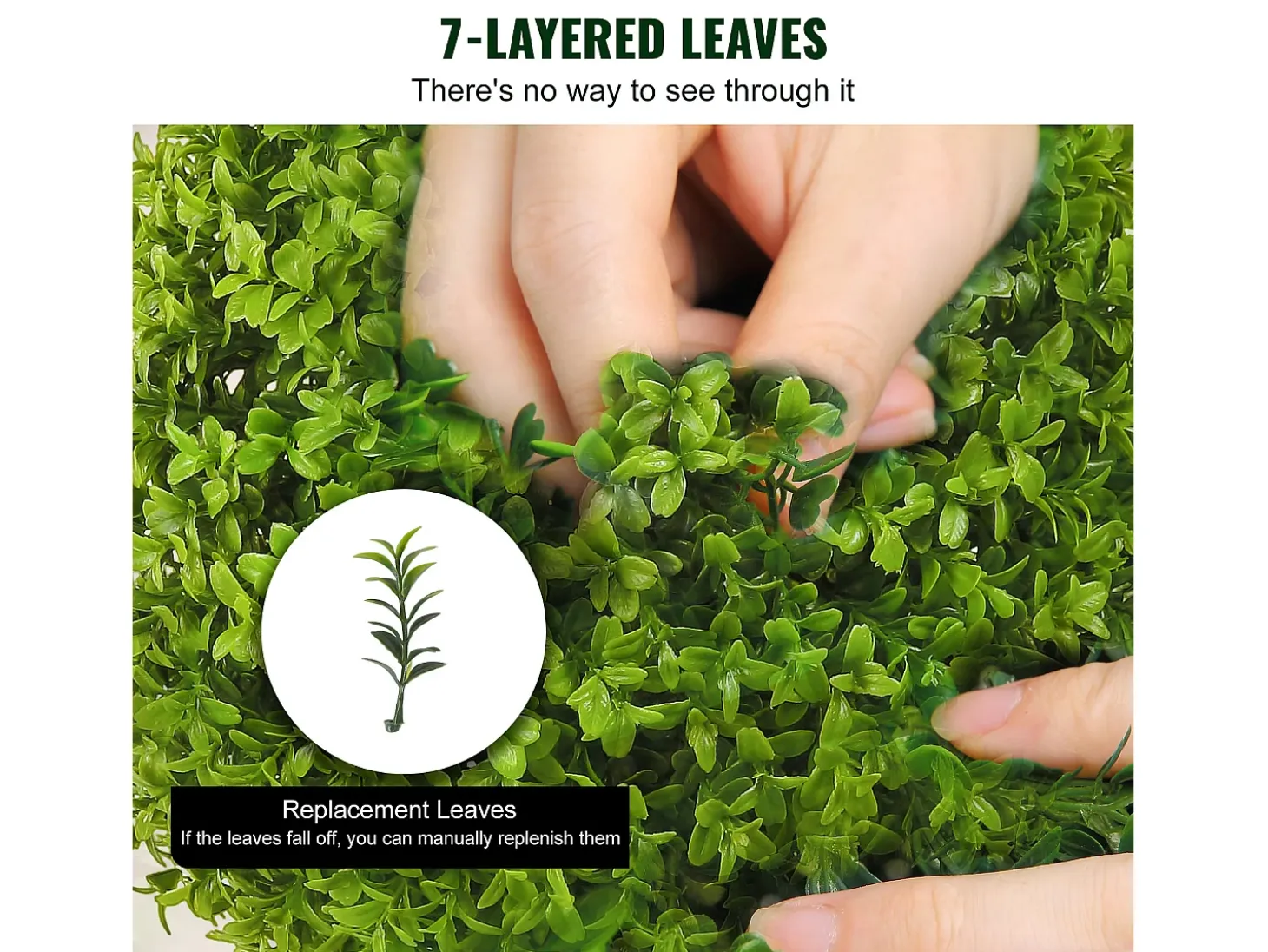 Árvore artificial SucceBuy Árvore Topiária Artificial de 60 cm, Planta Falsa, Folhas Substituíveis, Decoração para Casa