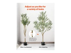 Árvores Artificiais SucceBuy Árvore Artificial de 150 cm, Planta Decorativa em PE com Vaso Preto, Tronco e Folhagem Realistas, Ideal para Escritório, Sala de Estar