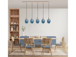 Suspensão TOSEL VINGOLF vidro conjunto viola D60 x H100 cm
