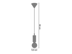 Suspensão TOSEL XIU metal cilindro Dourado D18 x H85 cm