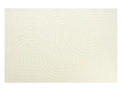 Tapete 100% lã tufado à mão, 160 x 230 cm, Branco pérola, LUZAN
