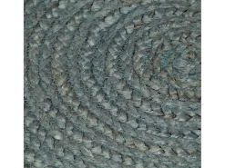 Tapete artesanal em juta redondo 120 cm verde azeitona PT676487