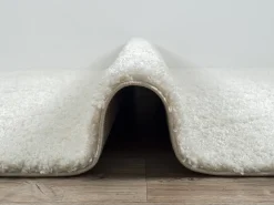 Tapete Bahar Shaggy padrão losango, creme, 200 x 290 cm