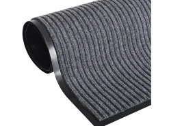 Tapete cinzento para porta em PVC 90 x 120 cm PT445890