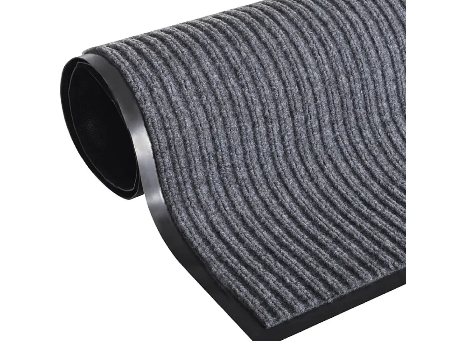 Tapete cinzento para porta em PVC 90 x 120 cm PT445890