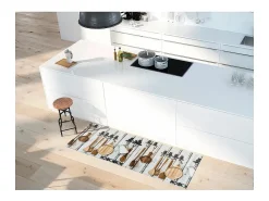 Tapete cozinha - desenhos com cozinha - multicolorido - 52 x 200 cm - RICCI