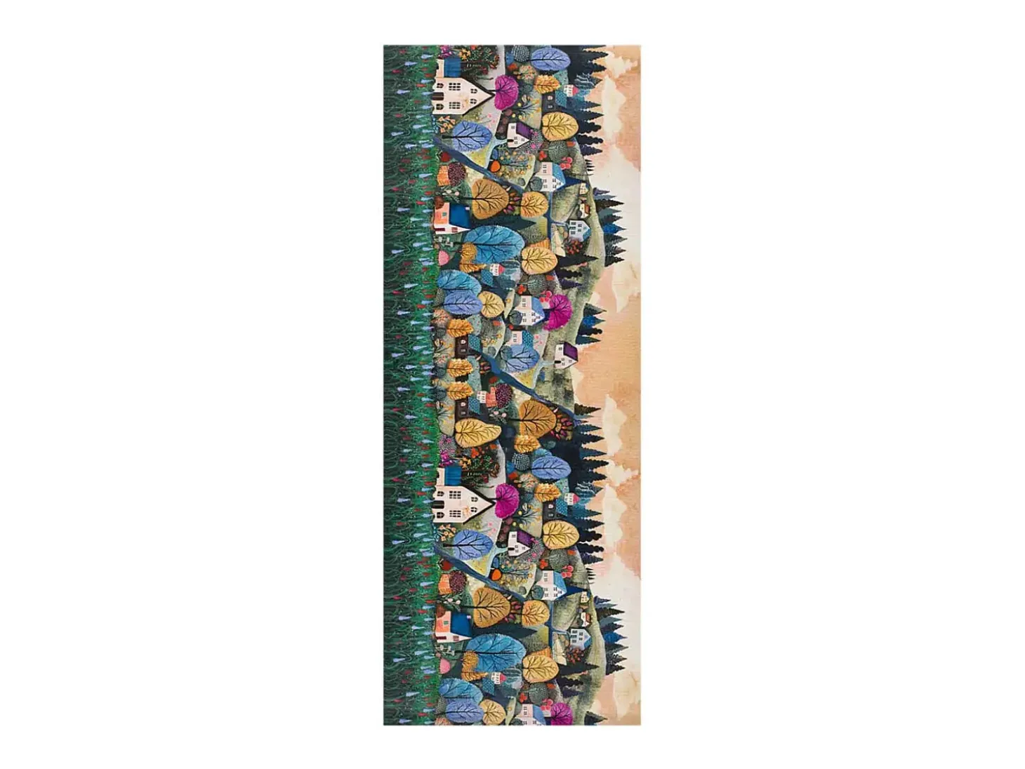 Tapete cozinha - desenhos de paisagens - multicolorido - 52 x 200 cm - RICCI